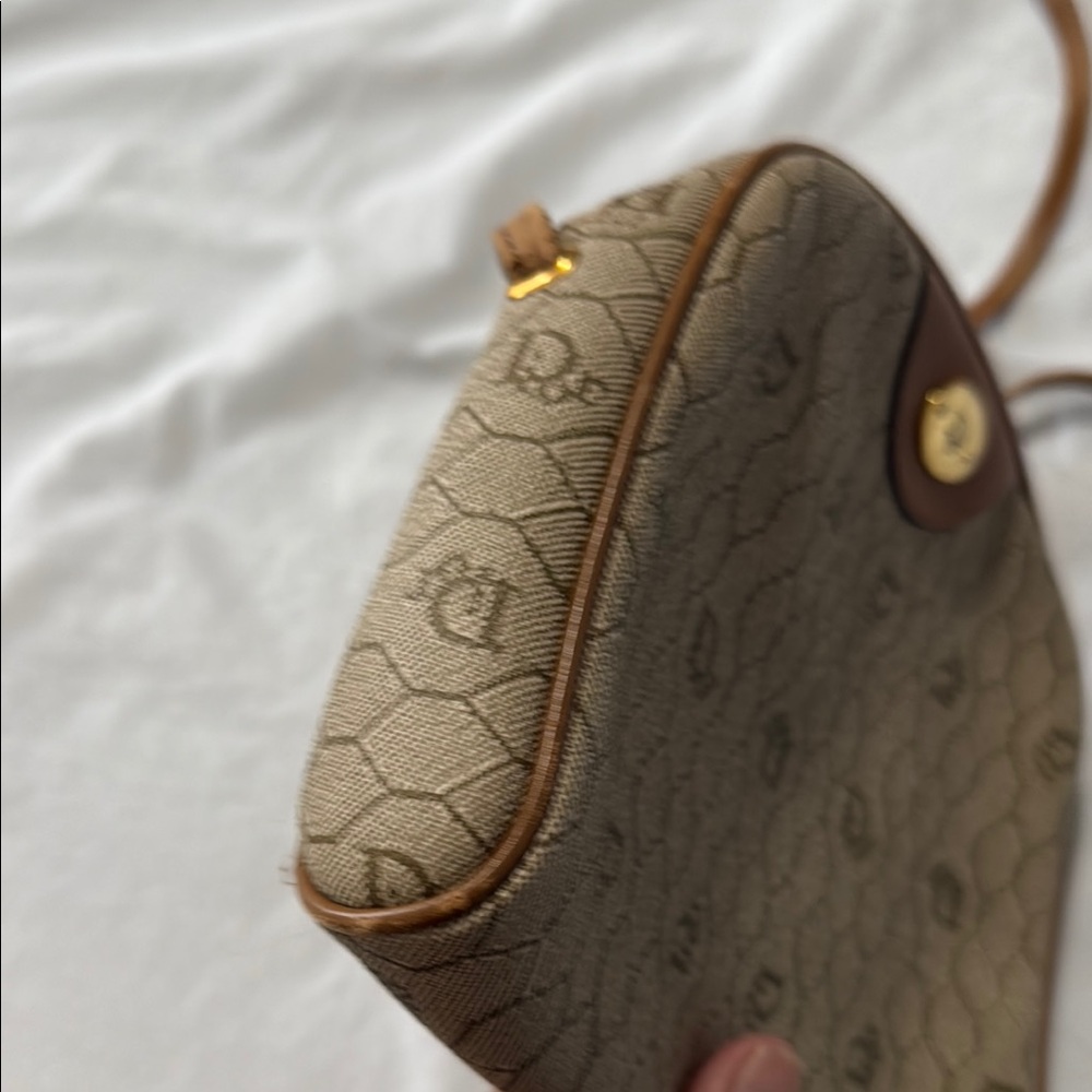Dior Brown Shoulder Bag with Monogram Pattern - Picture 3 of 4